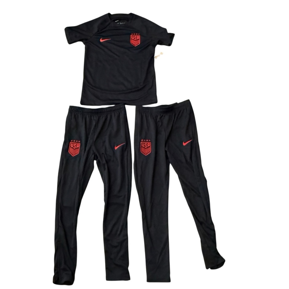 NWT Nike Boys Size L Black Athletic Pants & Short Sleeve Top 3-Piece Lot
